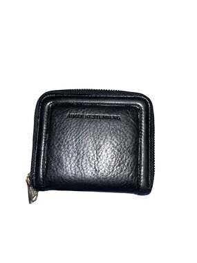 Aimee Kestenberg Black Pebbled Leather Zip Around Brixton Card Case Wallet